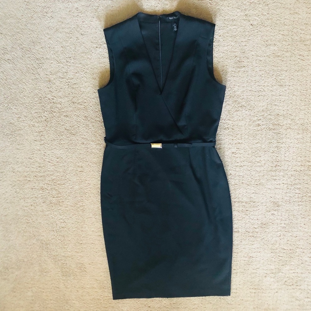 White House Black Market Sleeveless Dress w/ Belt